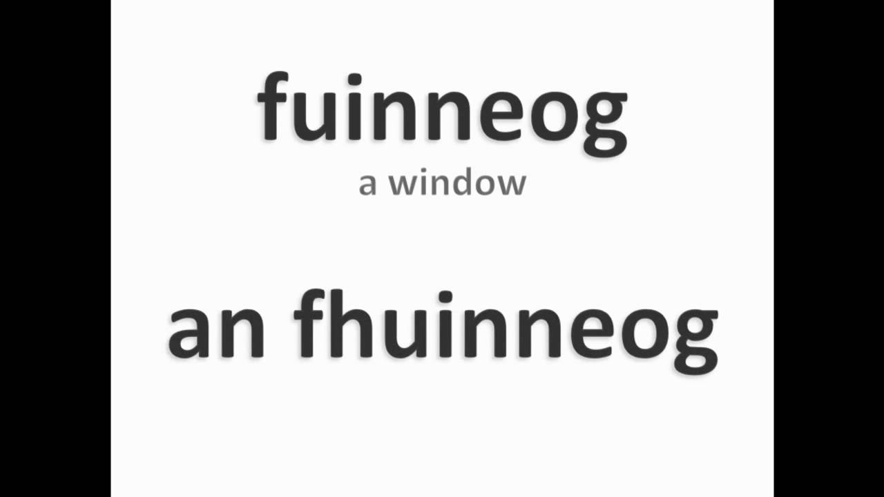 Gaelic Irish grammar