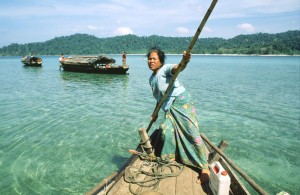 Moken Language - Moken Woman on Boat