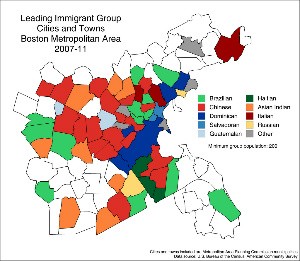MIRA Immigrants’ Day - Map Showing Boston Ethnicity Breakdown