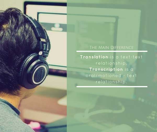 Translation Terminology - The Main Difference Between Translation and Transcription