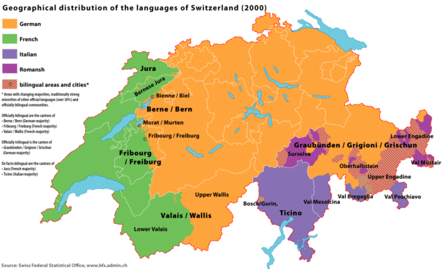 swiss language map