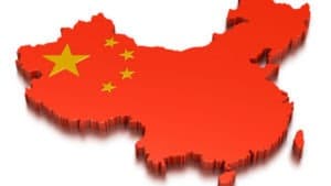 China land shaped Flag