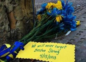 blue yellow flower for boston marathon