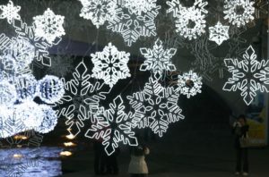 snowflakes decoration at winter festival