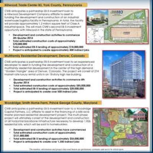CMB Regional Centers EB5 English Brochure Page 1