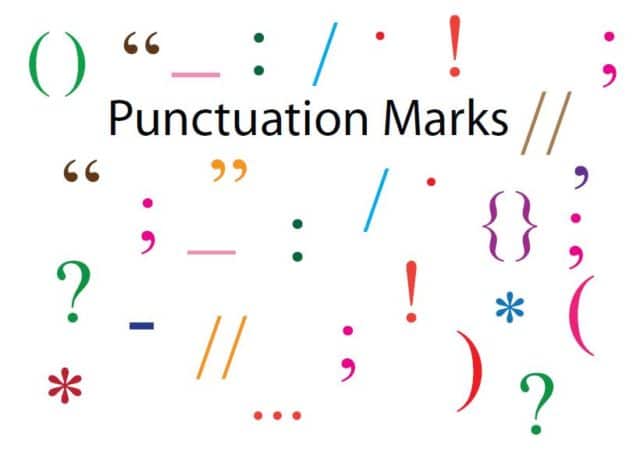 what are the punctuation marks and their uses