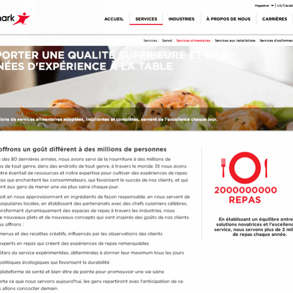 Aramark Website In French 1