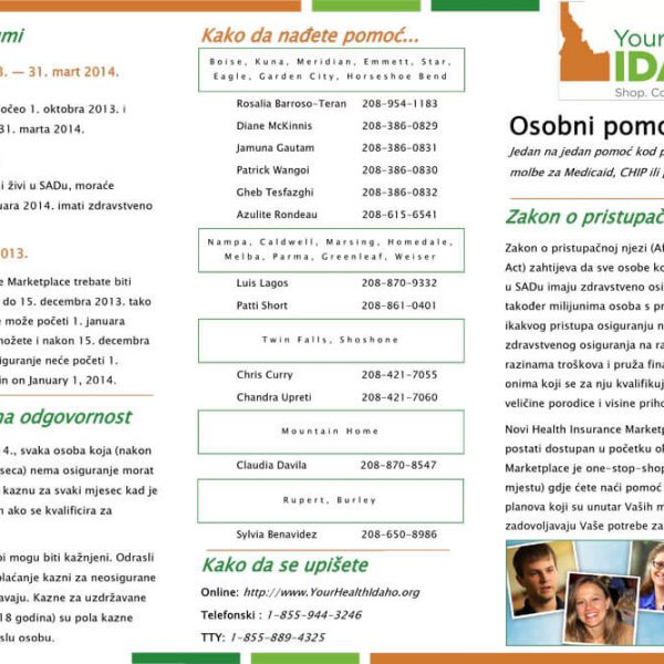 Multilingual Translation - Your Health Idaho Bosnian