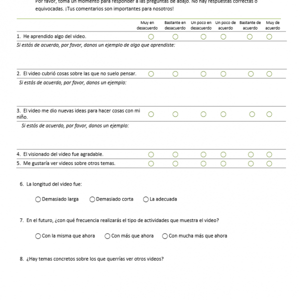 English to Spanish Translation - BB Questionnaire 2.1