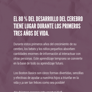 English to Spanish Translation - BB Infant Brochure page 5