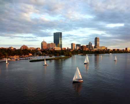 Chinese Interpreter - Boston Harbor With Sail Boats