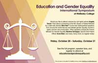 French to English Interpreter - Wellesley Gender Equality Symposium Flyer