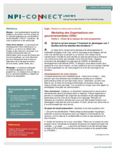 NPI Connect Newsletter in French